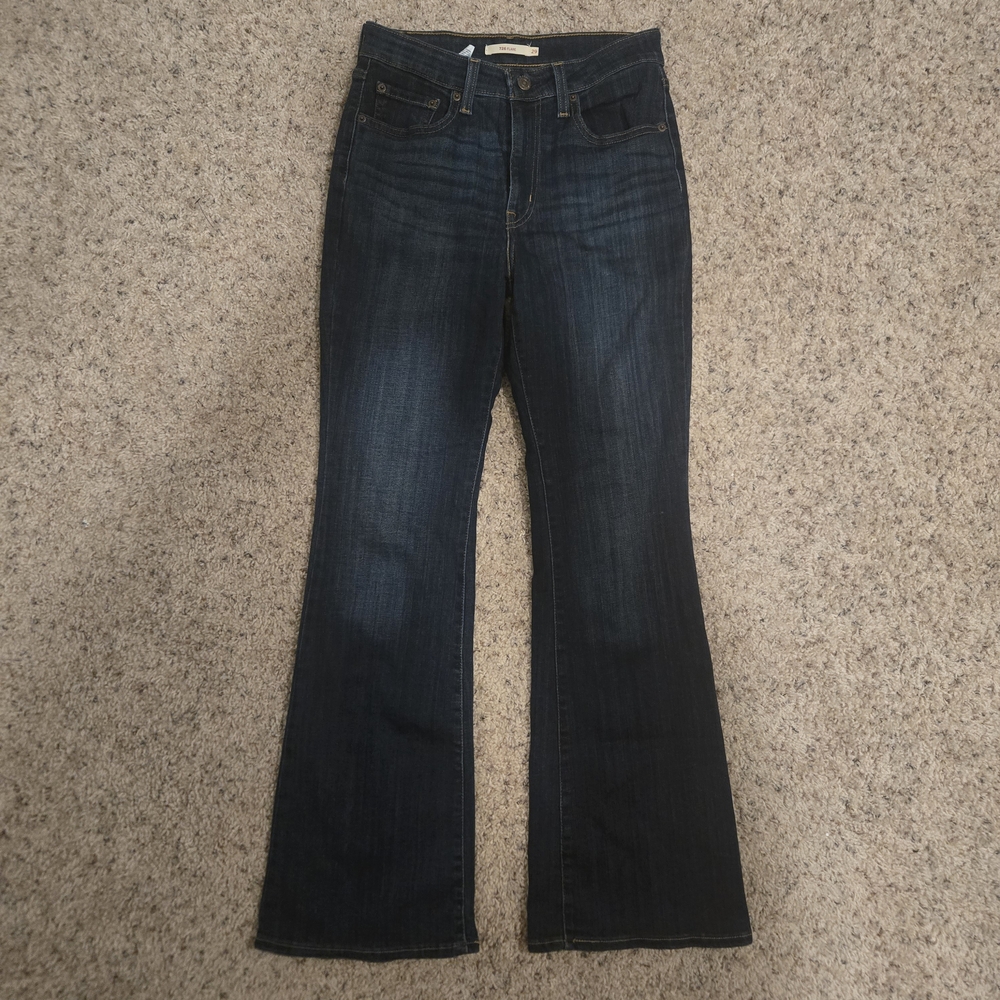 Levi's 726 Flare Jeans Women's Size 29 Dark Wash ‎ Denim